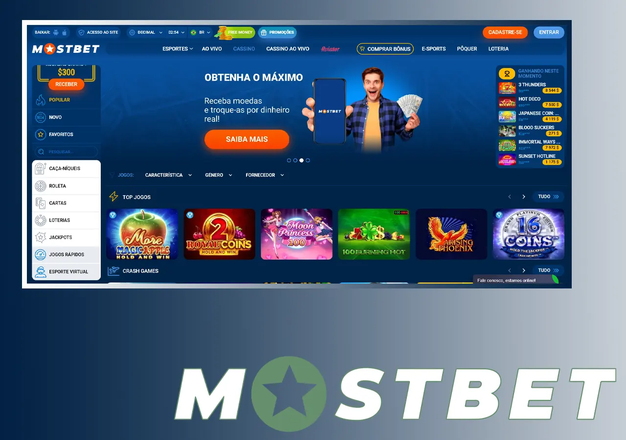 Casinos e jogos na Mostbet